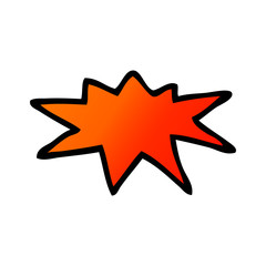 cartoon doodle explosion symbol