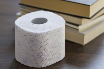 Toilet paper and books