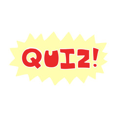 cartoon doodle quiz sign