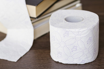 Toilet paper and books