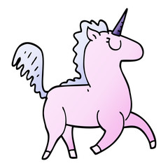 cartoon doodle unicorn