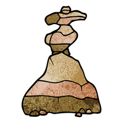 cartoon doodle of stacked stones
