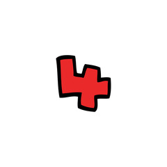 Fototapeta premium cartoon doodle number 4