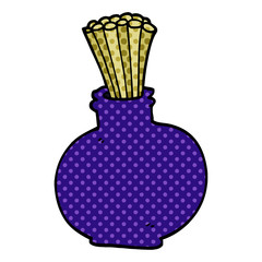 cartoon doodle jar of sticks