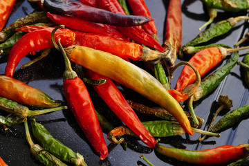 bitter peppers left to dry,

