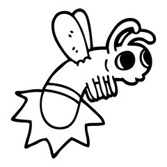 Obraz premium line drawing cartoon glow bug
