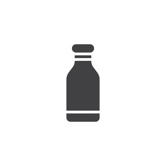 Milk bottle vector icon. filled flat sign for mobile concept and web design. milk glass simple solid icon. Symbol, logo illustration. Pixel perfect vector graphics