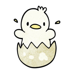 cartoon doodle baby duck