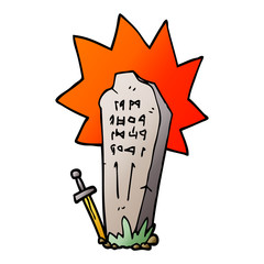 cartoon doodle heros grave