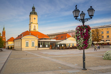 Kosciusko Main Square with Town Hall in Bialystok, Poland.