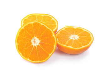fresh orange isolated on white background
