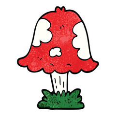 cartoon doodle mushroom