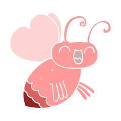 flat color style cartoon bug