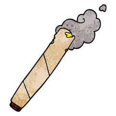 cartoon doodle rolled cigarette