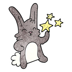 cartoon doodle happy rabbit