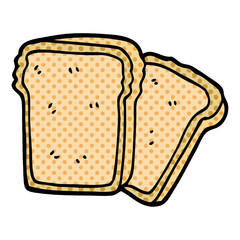 cartoon doodle slices of bread