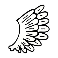 cartoon doodle angel wings