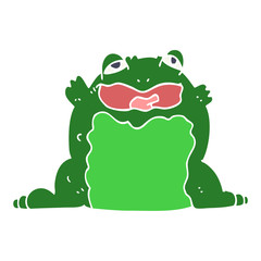 flat color style cartoon toad