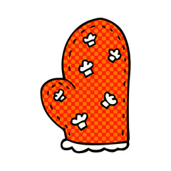 cartoon doodle oven glove