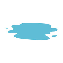 cartoon doodle wet puddle