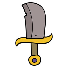 cartoon doodle dagger