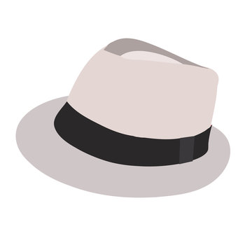 Vector, On A White Background, Men's Fashion Hat