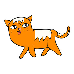 cartoon doodle funny cat