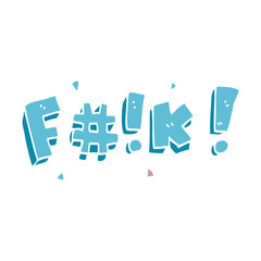 cartoon doodle swear word