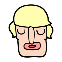 cartoon doodle male face