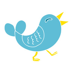 cartoon doodle bluebird