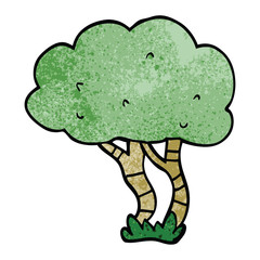 cartoon doodle tree
