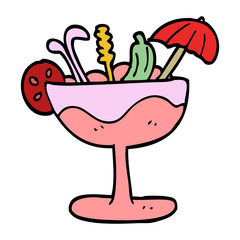 cartoon doodle cocktail