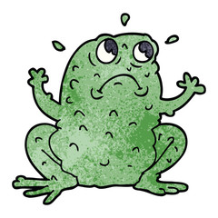cartoon doodle nervous toad