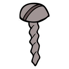cartoon doodle screw