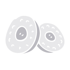 cartoon doodle two silver coins