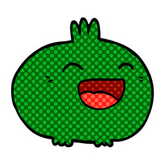 cartoon doodle happy root vegetable