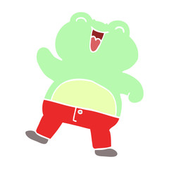 cartoon doodle frog