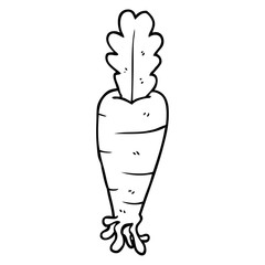 line drawing cartoon carrot