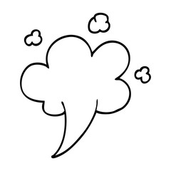 line drawing cartoon gust of air