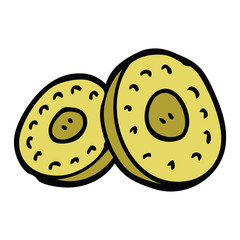 cartoon doodle gold coins