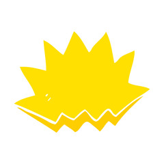 flat color illustration of a cartoon explosion decorative symbol