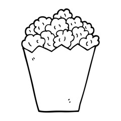 line drawing cartoon cinema popcorn