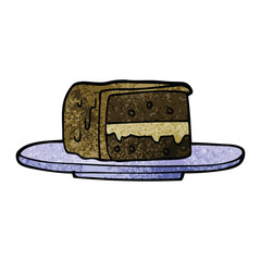 cartoon doodle slice of cake