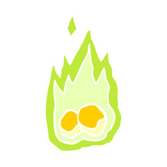 cartoon doodle spooky burning halloween coals