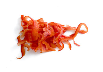 Manojo de cortes en juliana de pimiento rojo 4