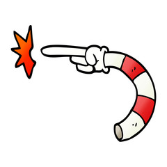 cartoon doodle pointing hand