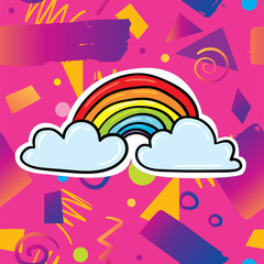 Cute cartoon rainbow lgbt gay symbol illustration