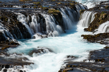 Bruarfoss waterfall on Iceland