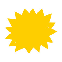 flat color illustration of a cartoon explosion