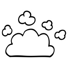 line drawing cartoon weather cloud